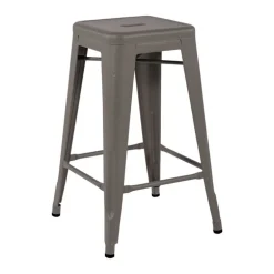 Tolix Bar stool H65, matte MFT Grey de Paris