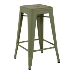 Tolix Bar stool H65, matte MFT olive