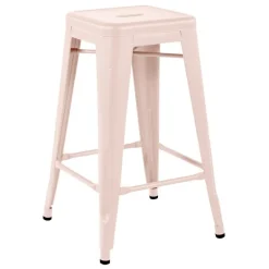 Tolix Stool H60, powder rose, matt fine textured