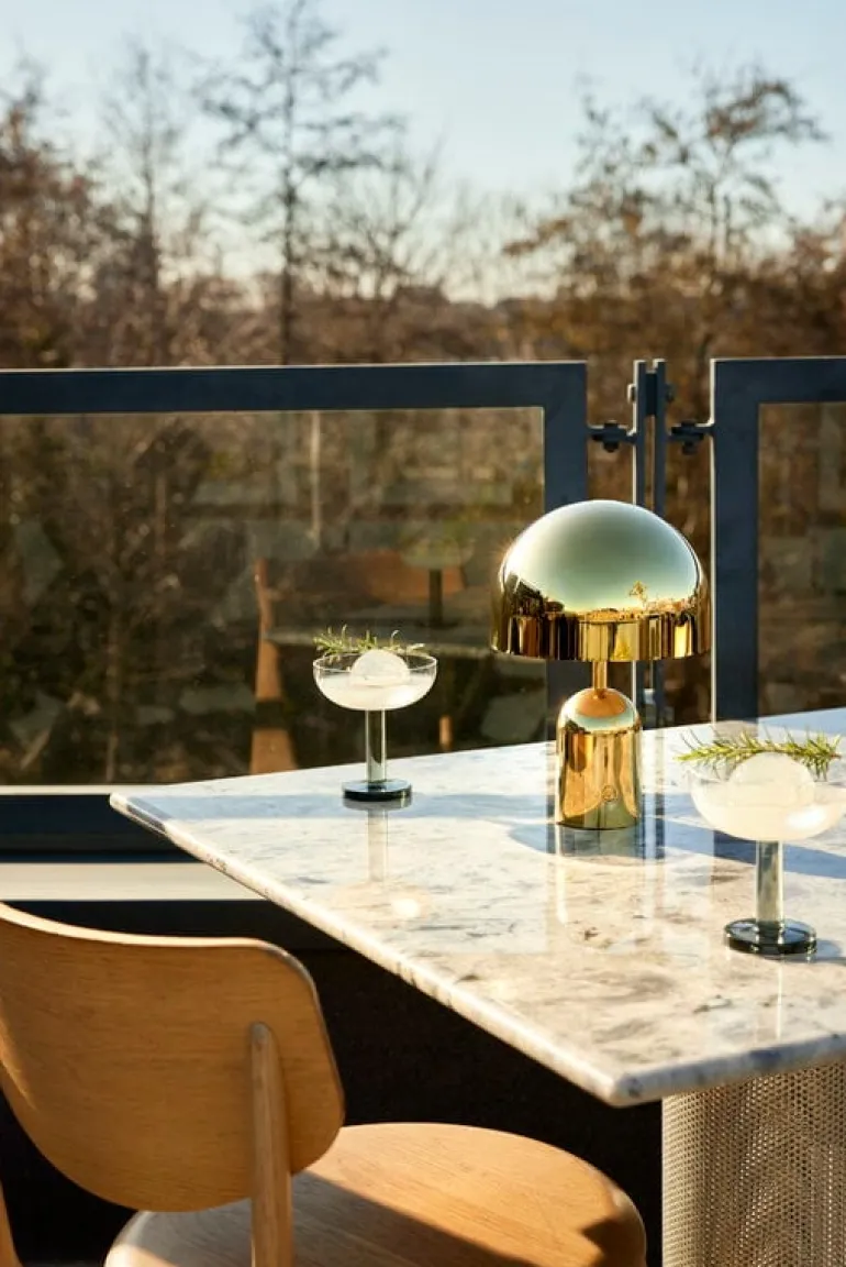 Tom Dixon Bell portable LED table lamp, gold