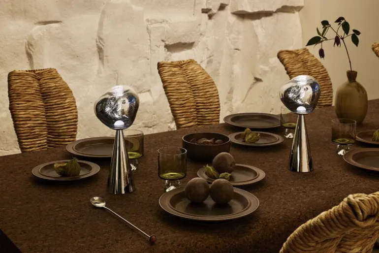 Tom Dixon Melt portable LED table lamp, silver