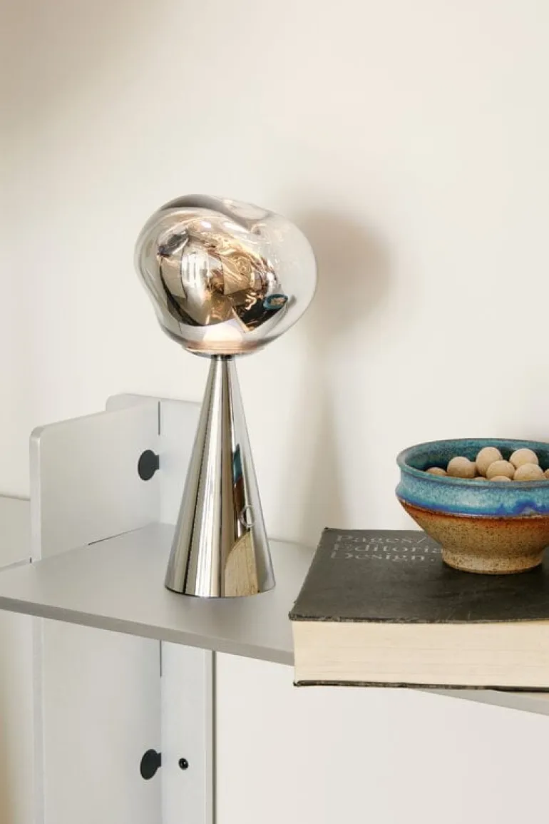 Tom Dixon Melt portable LED table lamp, silver