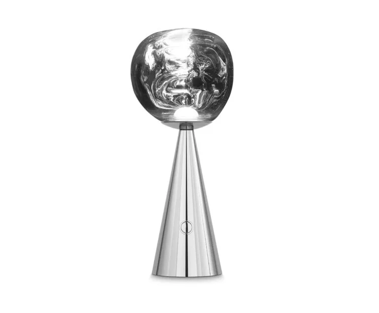 Tom Dixon Melt portable LED table lamp, silver