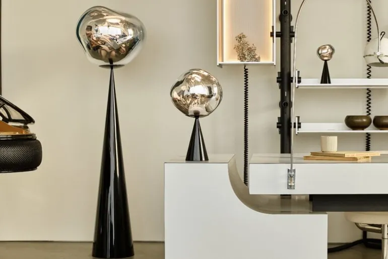 Tom Dixon Melt portable LED table lamp, black