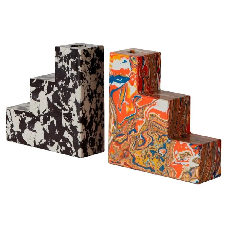 Tom Dixon Swirl stepped bookends, set of 2, multicolour