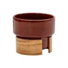 Tonfisk Design Warm cappuccino cup 1,6 dl, set of 2, brown - walnut