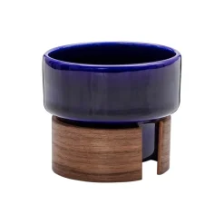 Tonfisk Design Warm cappuccino cup 1,6 dl, set of 2, blue - walnut