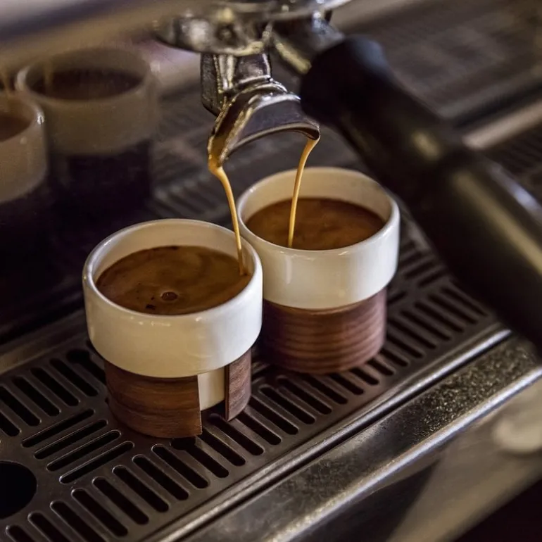 Tonfisk Design Warm espresso cup 0,8 dl, 2 pcs, white - walnut