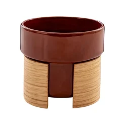 Tonfisk Design Warm latte cup 4 dl, brown - oak