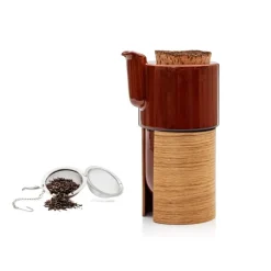 Tonfisk Design Warm teapot 6 dl, brown - oak, cork lid