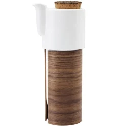 Tonfisk Design Warm teapot 1,1 L, white - walnut, cork lid