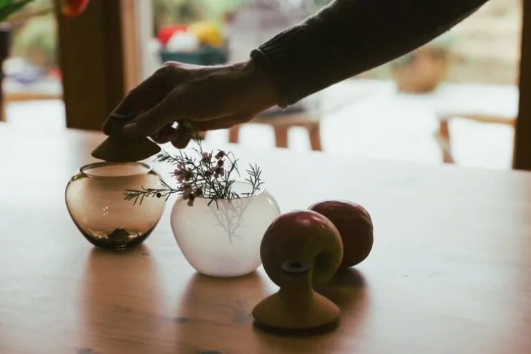 Utopia & Utility Apple stacking vessel, 16 x 12 cm, smoke