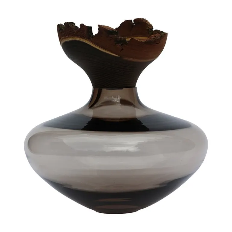 Utopia & Utility Bloom stacking vessel, 26 x 26 cm, smoke