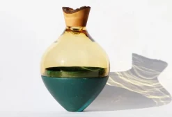 Utopia & Utility India II stacking vessel, 38 x 24 cm, amber - copper patina