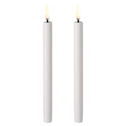 Uyuni Lighting LED mini taper candle  2 pcs, 1,3 x 12 cm, nordic white