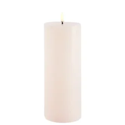 Uyuni Lighting LED pillar candle, 7,8 x 20 cm, rustic texture, vanilla
