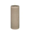 Uyuni Lighting LED pillar candle, 7,8 x 20 cm, rustic texture, sandstone