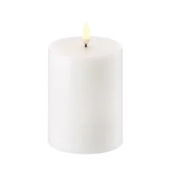 Uyuni Lighting LED pillar candle, 7,8 x 10 cm, nordic white