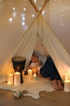 Uyuni Lighting LED pillar candle, 5 x 7,5 cm, nordic white