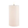 Uyuni Lighting LED pillar candle, 7,8 x 15 cm, rustic texture, vanilla