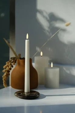 Uyuni Lighting LED taper candle, 25 cm, 2 pcs, vanilla