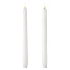 Uyuni Lighting LED taper candle, 25 cm, 2 pcs, nordic white