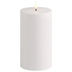 Uyuni Lighting Outdoor LED pillar candle, 10,1 x 17,8 cm, white