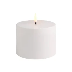 Uyuni Lighting Outdoor LED pillar candle, 10,1 x 7,8 cm, white