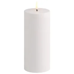 Uyuni Lighting Outdoor LED pillar candle, 7,8 x 17,8 cm, white