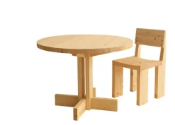 Vaarnii 001 dining table, round, pine