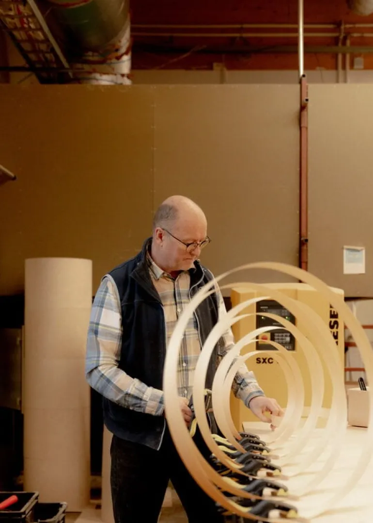 Vaarnii 1005 Hans ceiling lamp, 55 cm, pine