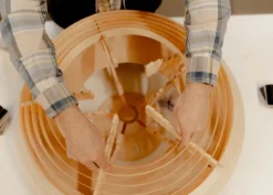 Vaarnii 1005 Hans ceiling lamp, 55 cm, pine