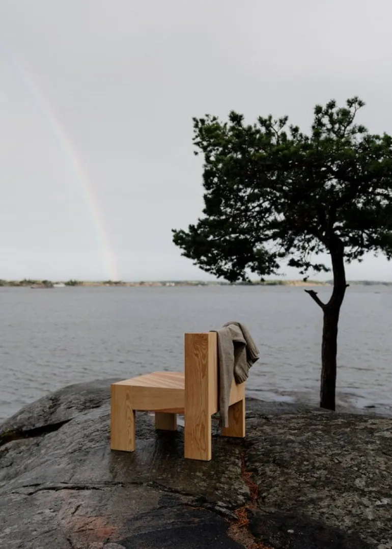 Vaarnii 005 lounge chair, pine