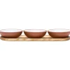 Vaidava Ceramics Earth bowl 0,2 L, set of 3 + tray, white