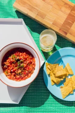 Vaidava Ceramics Earth bowl 0,2 L, set of 3 + tray, white