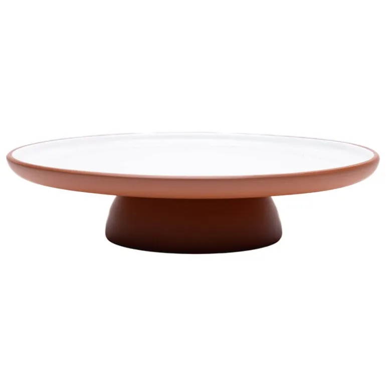 Vaidava Ceramics Earth cake stand, 27 cm, white