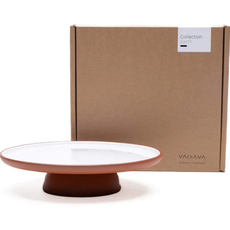 Vaidava Ceramics Earth cake stand, 27 cm, white