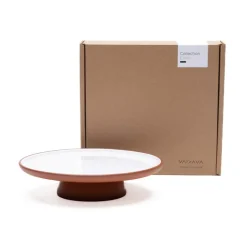 Vaidava Ceramics Earth cake stand, 27 cm, white