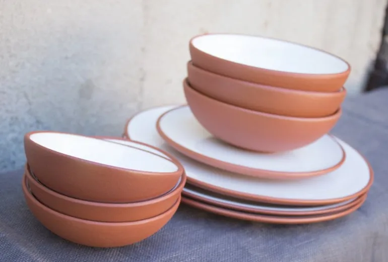 Vaidava Ceramics Earth dinner plate 22 cm, white