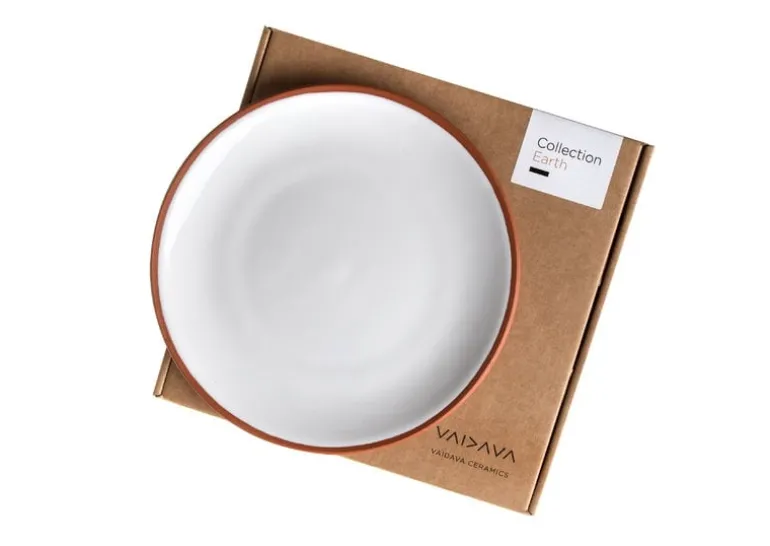 Vaidava Ceramics Earth dinner plate 22 cm, white