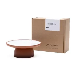 Vaidava Ceramics Earth pillar candle holder, white