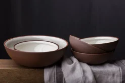 Vaidava Ceramics Earth Raw bowl, 0,6 L, brown - beige