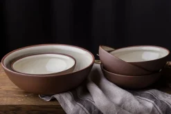 Vaidava Ceramics Earth Raw bowl, 0,6 L, brown - beige