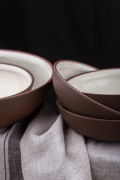 Vaidava Ceramics Earth Raw bowl, 2 L, brown - beige