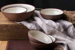 Vaidava Ceramics Earth Raw bowl, 2 L, brown - beige