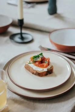 Vaidava Ceramics Earth Raw plate, 22 cm, brown - beige