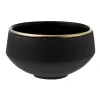 Vaidava Ceramics Eclipse Gold breakfast bowl 0,75 L, black - gold