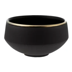Vaidava Ceramics Eclipse Gold breakfast bowl 0,75 L, black - gold