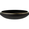 Vaidava Ceramics Eclipse Gold bowl 0,7 L, shallow, black - gold