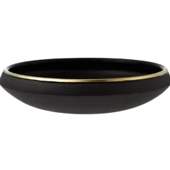 Vaidava Ceramics Eclipse Gold bowl 0,7 L, shallow, black - gold